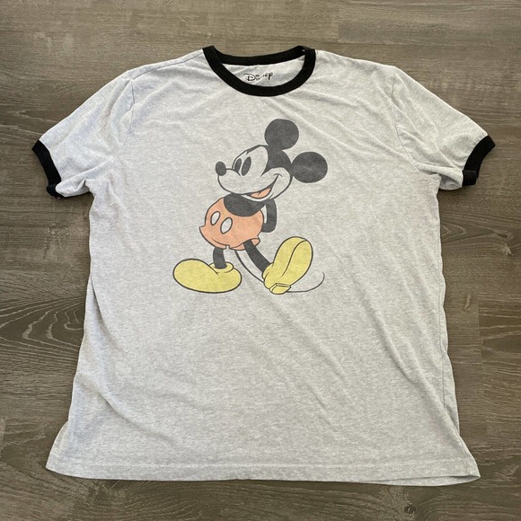Disney Vintage Look‎ Mickey Mouse Heather Gray T-Shirt/Clothes Men's XL - Picture 1 of 10